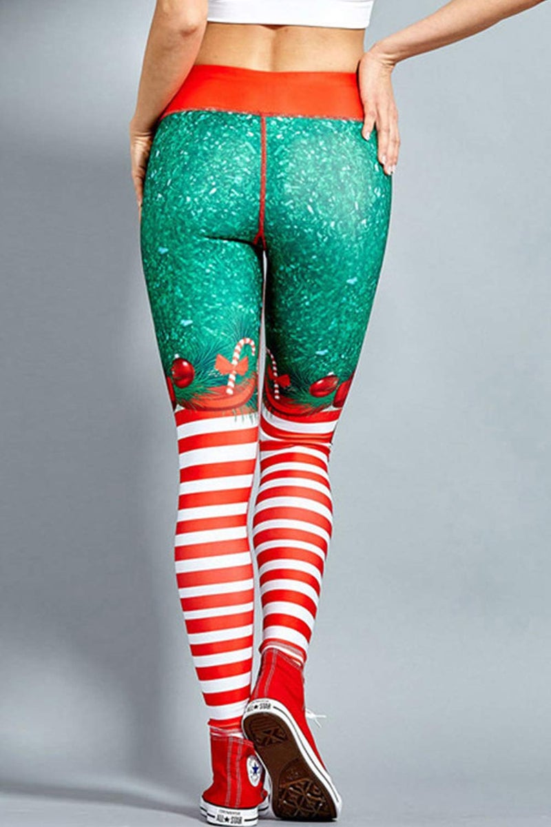 Pincuttee Women's 3D Printed Ugly Christmas Xmas Legging Funny Tights L/XL - Image 3